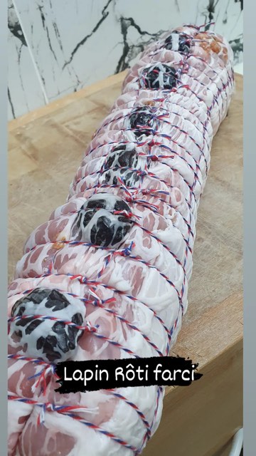 Rôti de lapin farci à Châteaudun — Boucherie Dounia